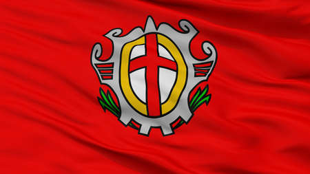 Labina City Flag, Country Croatia, Closeup Viewの写真素材