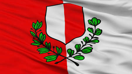 Poreca City Flag, Country Croatia, Closeup Viewの写真素材