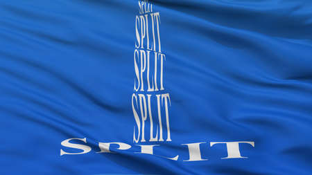 Split City Flag, Country Croatia, Closeup Viewの写真素材