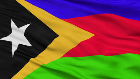 Bobonaro City Flag, Country East Timor, Closeup Viewの写真素材