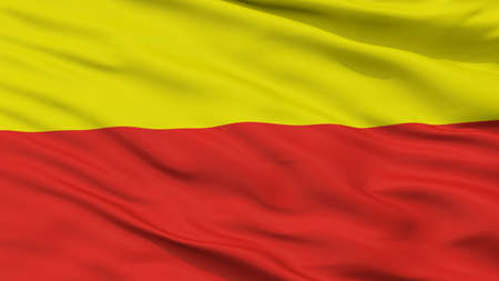 Ceske Budejovice City Flag, Country Czech Republic, Closeup Viewの写真素材