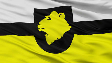 Otepaa Parish City Flag, Country Estonia, Closeup Viewの写真素材