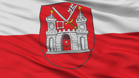 Tartu City Flag, Country Estonia, Closeup Viewの写真素材