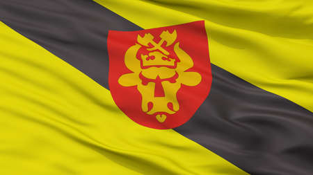 Vohma City Flag, Country Estonia, Closeup Viewの写真素材