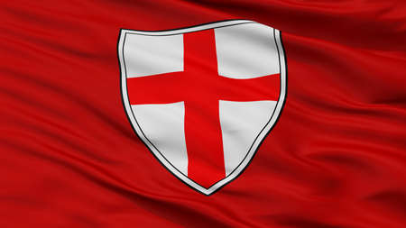 Buja Okomita City Flag, Country Croatia, Closeup Viewの写真素材