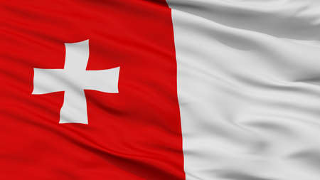 Rustavi City Flag, Country Georgia, Closeup Viewの写真素材