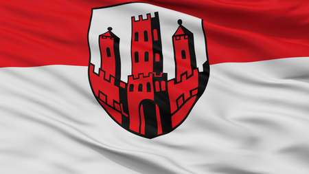 Dinslaken City Flag, Country Germany, Closeup Viewの写真素材