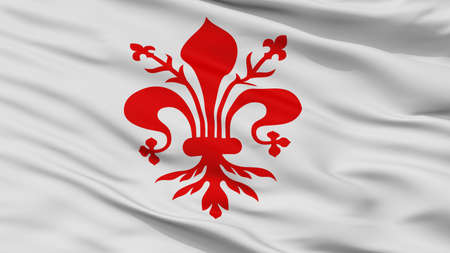 Florence City Flag, Country Italy, Closeup Viewの写真素材