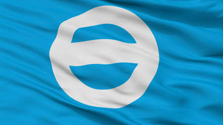 Gamagori City Flag, Country Japan, Gamagori Prefecture, Closeup Viewの写真素材