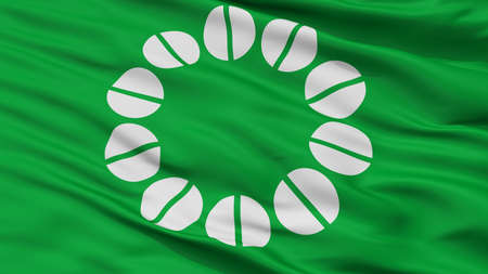 Ito City Flag, Country Japan, Shizuoka Prefecture, Closeup Viewの写真素材