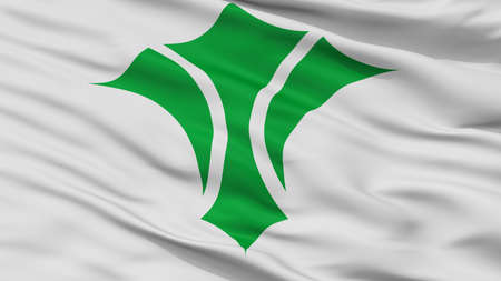 Izumi City Flag, Country Japan, Osaka Prefecture, Closeup Viewの写真素材