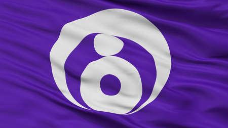 Ishinomaki City Flag, Country Japan, Miyagi Prefecture, Closeup Viewの写真素材