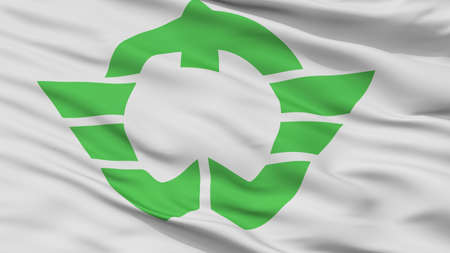 Kashiba City Flag, Country Japan, Nara Prefecture, Closeup Viewの写真素材