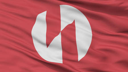 Inagi City Flag, Country Japan, Tokyo Prefecture, Closeup Viewの写真素材