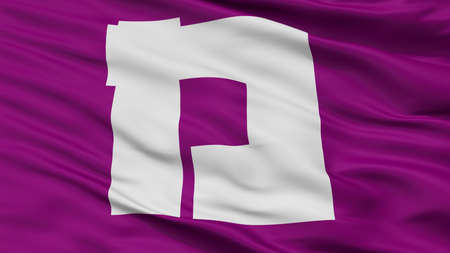 Katsushika City Flag, Country Japan, Tokyo Prefecture, Closeup Viewの写真素材