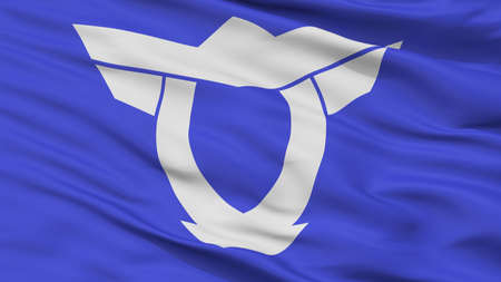 Katano City Flag, Country Japan, Osaka Prefecture, Closeup Viewの写真素材