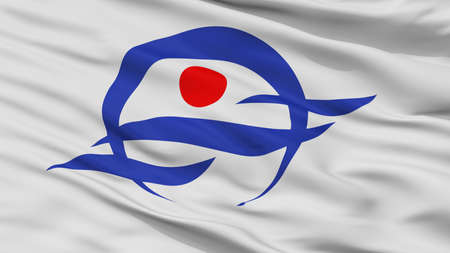 Kyotango City Flag, Country Japan, Kyoto Prefecture, Closeup Viewの写真素材