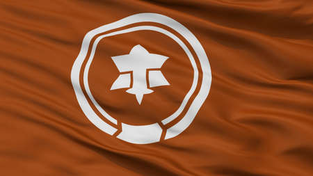 Matsumoto City Flag, Country Japan, Nagano Prefecture, Closeup Viewの写真素材