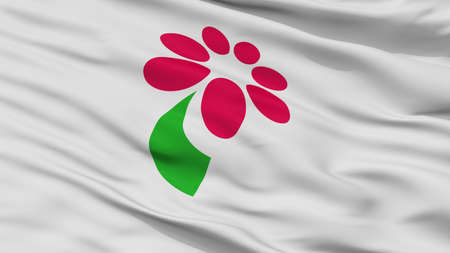 Minamiboso City Flag, Country Japan, Chiba Prefecture, Closeup Viewの写真素材