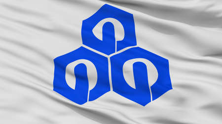 Mino City Flag, Country Japan, Gifu Prefecture, Closeup Viewの写真素材