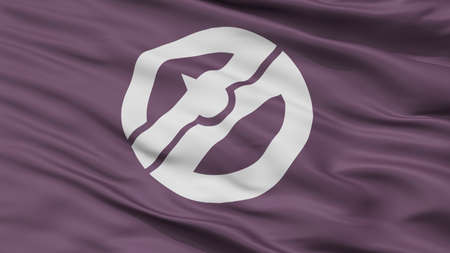 Natori City Flag, Country Japan, Miyagi Prefecture, Closeup Viewの写真素材