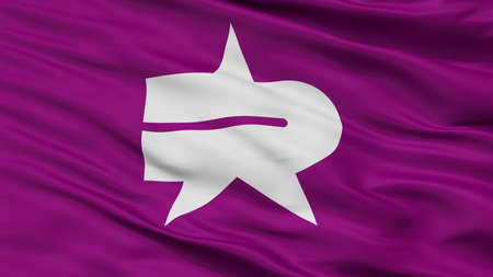 Nerima City Flag, Country Japan, Tokyo Prefecture, Closeup Viewの写真素材