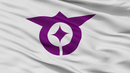 Ota City Flag, Country Japan, Tokyo Prefecture, Closeup Viewの写真素材