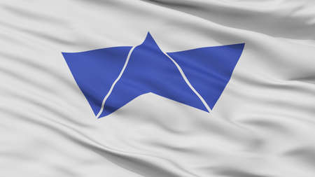 Onojo City Flag, Country Japan, Fukuoka Prefecture, Closeup Viewの写真素材