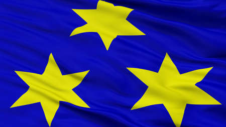 Budva City Flag, Country Montenegro, Closeup Viewの写真素材