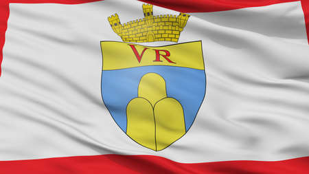 Victoria City Flag, Country Malta, Gozo Island, Closeup Viewの写真素材