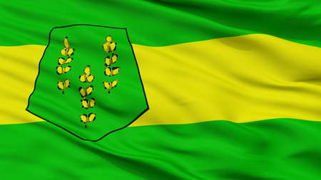 Settat Province City Flag, Country Morocco, Closeup Viewの写真素材