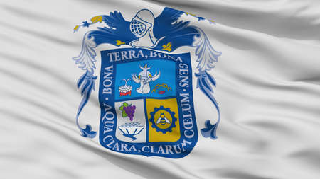 Aguascalientes City Flag, Country Mexico, Closeup Viewの写真素材