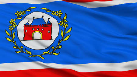 Elburg City Flag, Country Netherlands, Closeup Viewの写真素材