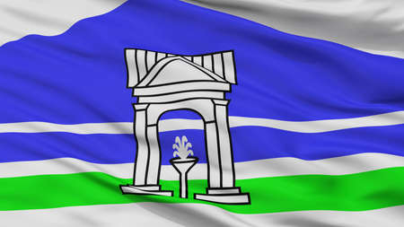 Belokurikha City Flag, Country Russia, Closeup Viewの写真素材