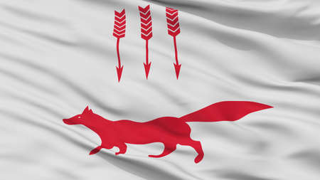 Saransk City Flag, Country Russia, Closeup Viewの写真素材