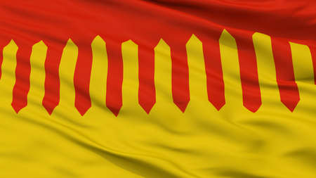 Zubtcov City Flag, Country Russia, Tver Oblast, Closeup Viewの写真素材