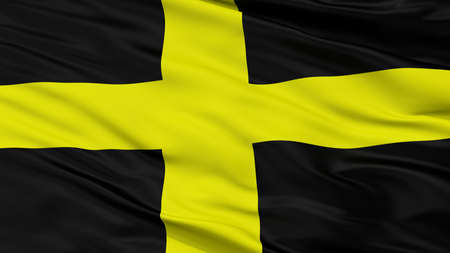 Saint David City Flag, Country Uk, Closeup View