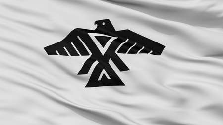 Anishinabe Indian Flag, Closeup View, 3D Renderingの写真素材