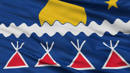 Native Americans Tribe Indian Flag, Closeup View, 3D Renderingの写真素材