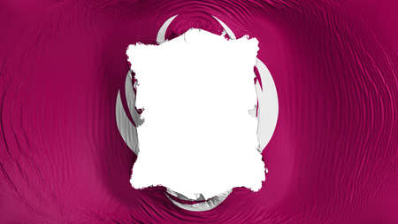 Square hole in the Phoenix city, capital of Arizona state flag, white background, 3d renderingの写真素材