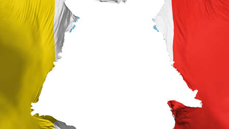 AColumbus city, capital of Ohio state flag ripped apart, white background, 3d renderingの写真素材