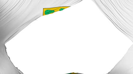 Divided Mexico city, capital of Mexico flag, white background, 3d renderingの写真素材