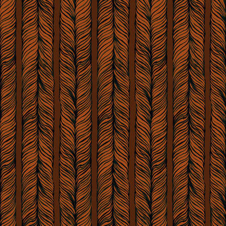 Vector Seamless Pattern consist of Plait  Hair