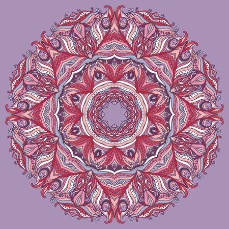 Vector Doily Round Lace Pattern  Circle Backgroundのイラスト素材
