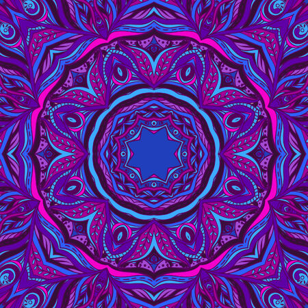 Vector Mosaic Lace Pattern  Circle Backgroundのイラスト素材