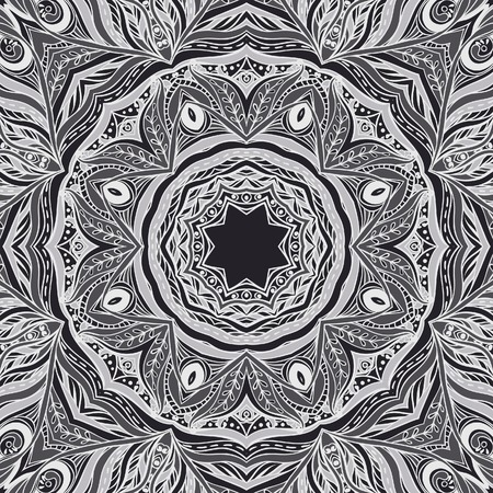 Vector Mosaic Lace Pattern  Circle Backgroundのイラスト素材