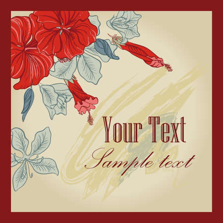 Floral Invitation  Cardのイラスト素材