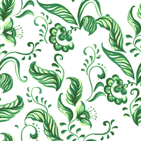 Vector Blue Seamless floral ornament patternのイラスト素材