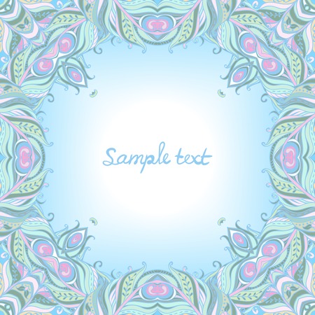 Vector floral ornate frame in the corner. Vector floral frameのイラスト素材