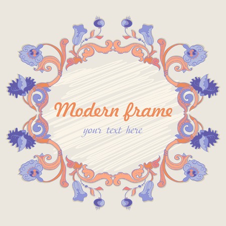 Romantic vector Card with flowers.のイラスト素材